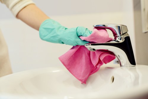 Deep upholstery cleaning for a sectional sofa in Wembley